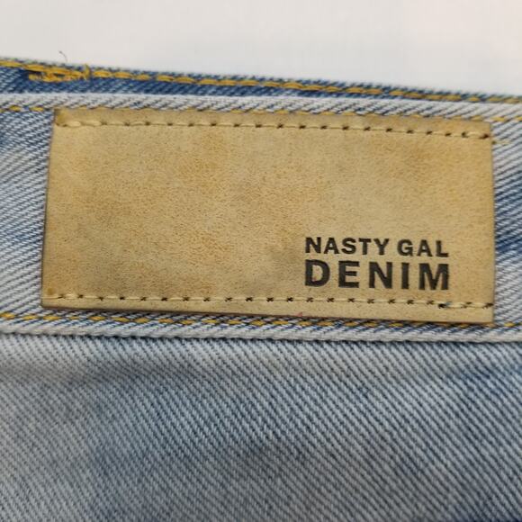 Nasty Gal Denim Distressed High Rise Jeans Size 12 - Picture 4 of 7